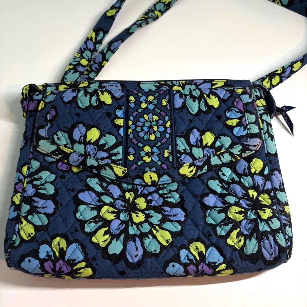 Vera Bradley Blue Indigo Pop Pattern Crossbody Bag